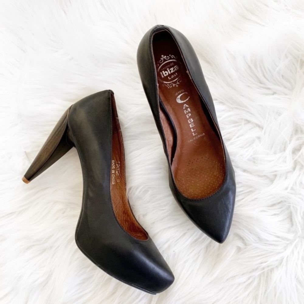 Jeffrey Campbell Fickle Leather Platform Heels